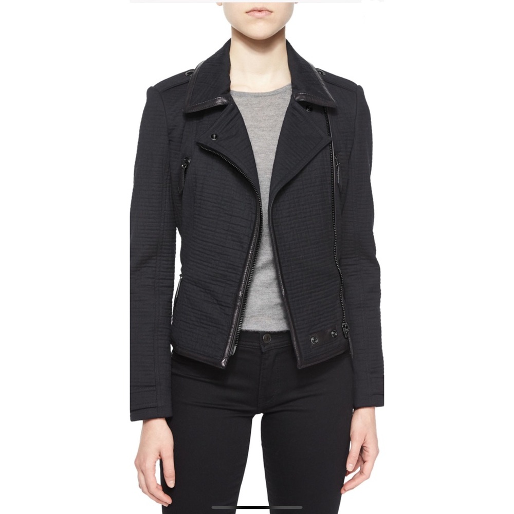 BURBERRY BRIT Textured Biker Jacket - Picture 7 of 14